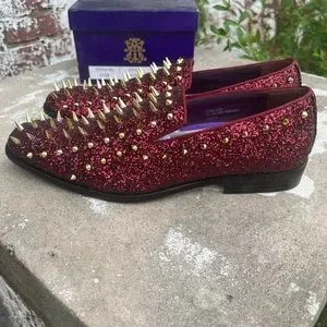 After Midnight | Shoes | Mens Sparkly Burgundy Glitter Ultra  display picture 1